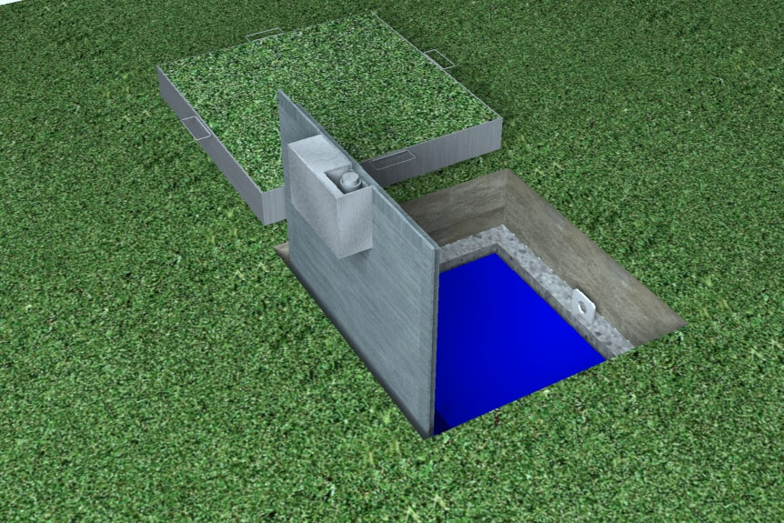 Puerta Bunker Camuflado - 3D