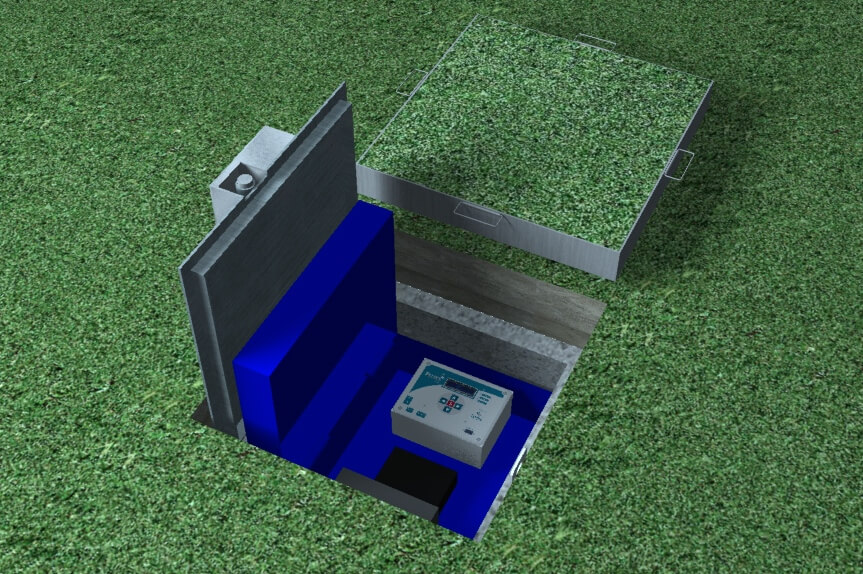 Puerta Bunker Camuflado - 3D