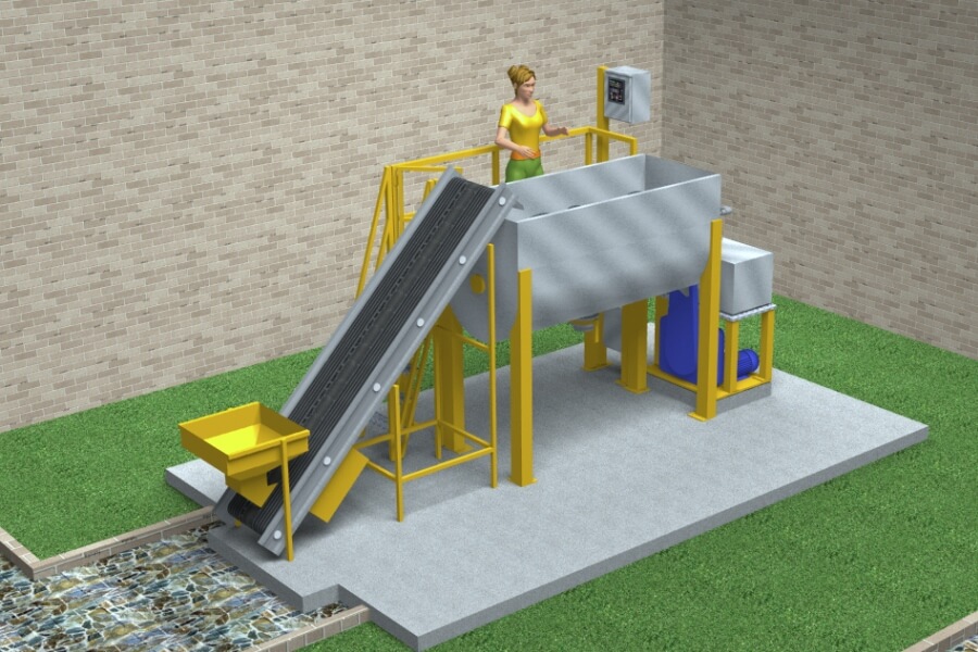 Mezclador Horizontal - 3D