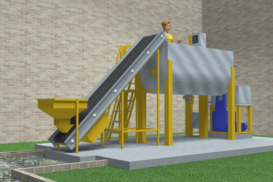 Mezclador Horizontal - 3D